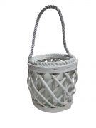Wiklinowy Lampion biały
